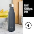 thumbnail image 3 of S'well 25 oz Gray and Silver Stainless Steel Water Bottle with Wide Mouth and Screw Cap, 3 of 6
