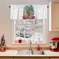 thumbnail image 2 of Christmas Xmas Valances for Windows, 54 x 18in, Tree Balls Elk Star Dessert Cake Rod Pocket Kitchen Valance Curtain Light Filtering Window Treatments for Living Room Bedroom, 1 Panel, 2 of 7