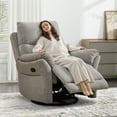 thumbnail image 5 of Bonzy Home Swivel Rocker Recliner Reclining Chair Manual, Modern Sofa Home Theater Seating for Living Room Bedroom Light grey, 5 of 8