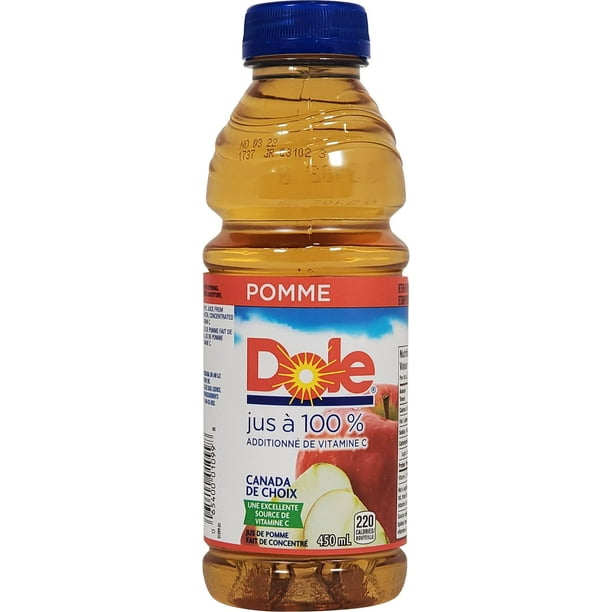 Dole 100 Apple Juice From Concentrate, 450 ml Bottles, 12 Pack