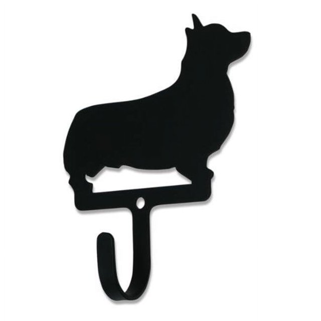 Village Wrought Iron WH-360-S Corgi Wall Hook - Small