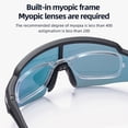 thumbnail image 3 of ROCKBROS Mountain Bike Polarized Sunglasses Men's Road Bicycle Cycling Sports Glasses with Adjustable Nose Pads Myopia Frame UV400 Protection, 3 of 5