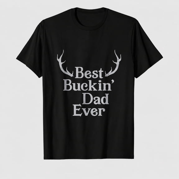 Mens Funny T Shirt Best Buckin Dad Ever - Fathers Day Tee for Hunting Dad