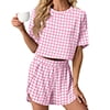 Pink White Plaid