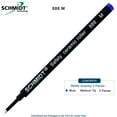 thumbnail image 2 of 3X Schmidt 888 M Safety Ceramic Rollerball Refill Blue Ink Medium Tip, 2 of 3