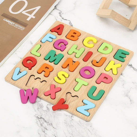 Round And Smoothly Wooden Building Block, Building Block Toy, Christmas Gifts Halloween Gifts School Thanksgiving Gifts Birthday Gifts For Capital Letter