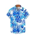 thumbnail image 6 of COSFO Button Up Shirt Men Big And Tall Short Sleeve Tropical Hawaiian Tops Summer with Pocket Classic Fit Collared Men Shirts, 6 of 6