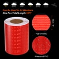 thumbnail image 3 of Unique Bargains Reflective Tape, 4' x 33 Ft Waterproof High Visibility Warning Safety Tape, Red, 3 of 6