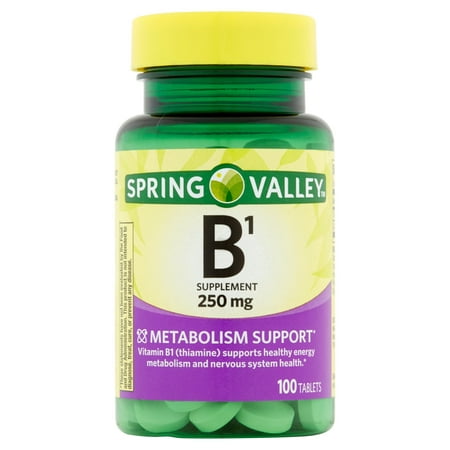 Spring Valley: métabolisme naturel vitamine B1 soutien de suppléments alimentaires, 100 Ct