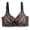 Black, variant on Push up Bra for Womens Large Size Non-Steel Ring Thin Cup Four Row Button Printed Adjustable Bra,42A,Black