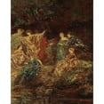 thumbnail image 2 of Adolphe Monticelli 20x24 Black Ornate Framed Double Matted Museum Art Print Titled: Festiveness - the Symposium, 2 of 5