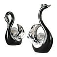 thumbnail image 1 of 2 figuras de cisne, esculturas, decoración para sala de estar, mesa de café, libro. negro, 1 of 9