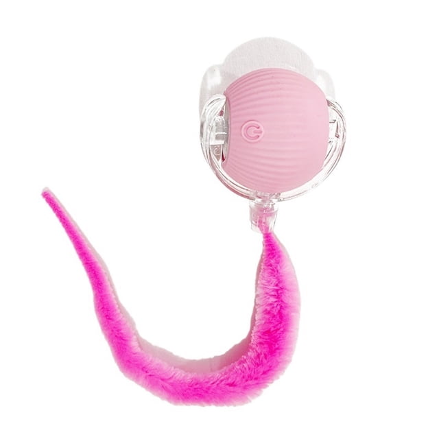 Interactive Cat Toy Ball, Upgraded Interactive Electric Rolling Ball with Teasing Tail, Moving Cat Toy