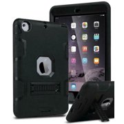 Military Shockproof Case for Apple iPad Mini 1 2 3 4 5 6 7, Heavy Duty Rugged Rubber Kickstand Cover