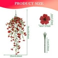 thumbnail image 3 of Outdoor Spring Hanging Artificial Flowers with Eucalyptus & Violet Stems for Garden Patio Décor, Porch Wedding Backdrop, Natural Floral Arrangements, Artificial Hanging Flowers for Outdoor Red, 3 of 9