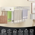 thumbnail image 6 of RYANSTAR RACING Drying Rack Clothing Upgrade ,Clothes Drying Rack Wall Mounted,Retractable Drying Rack 5 Aluminum Rods ,60 lb,with Hooks,White, 6 of 9