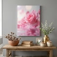 thumbnail image 3 of Canvas Wall Art, Pink Rose Fantasy Framed Canvas Prints for Living Room Bedroom, Elegance Floral Romantic Reflection Large Gallery Wrapped Wall Decor for Home Office, Gifts, 16"x20" Ship Next Day, 3 of 9
