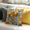 thumbnail image 3 of BANET Throw Pillow , Wild Concept Composition of Ornamental Flowers Flying , Decorative Square Accent Pillow Case 22x22in, 3 of 5