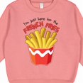 thumbnail image 3 of Inktastic I'm Just Here for the French Fries Toddler Sweatshirt, 3 of 4