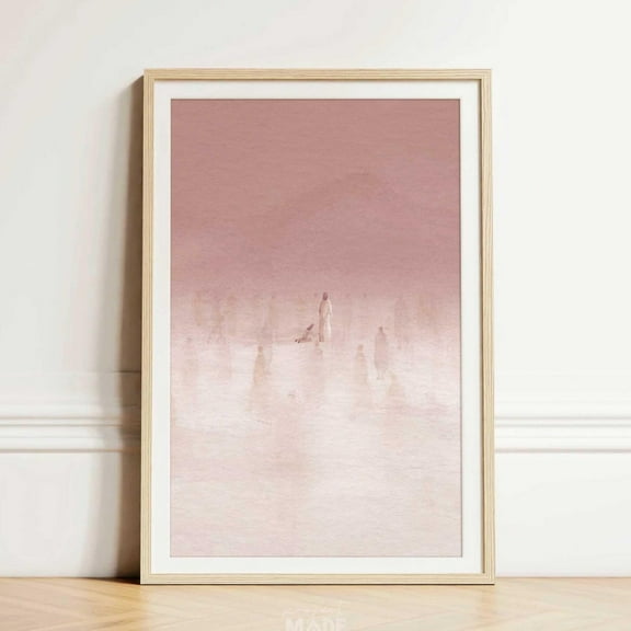 Woman Touches Christ, Christ Healing Print Bible Art Christian Modern Bible Verse Wall Art Bible Sketch Pastel Christian Gift Wall Art, Modern Wall Decor, 8x12 UNFRAMED