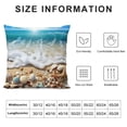 thumbnail image 5 of Pratyus Shells Wave Beach Style Modern Farmhouse Rustic Decorative Couch Pillow Cases with Zipper Home Decor Short Plush Summer Throw Pillow Cover 1PC 20x20in, 5 of 5