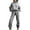 Grey, variant on LNGOOR Pants for Women Women Jogger Outfit Matching Sweat Suits Long Sleeve Hooded Sweatshirt and Sweatpants 2 Piece Sports Sets with Pockets