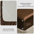 thumbnail image 6 of MR&HM Satin Sheet Set Twin XL 3 Pcs, Silky Elegant Luxurious Twin XL Bed Sheets, with Flat Sheet, Deep Pocket Fitted Sheet for Mattress and Matching Satin Pillow Case (Twin XL Size, Brown), 6 of 7