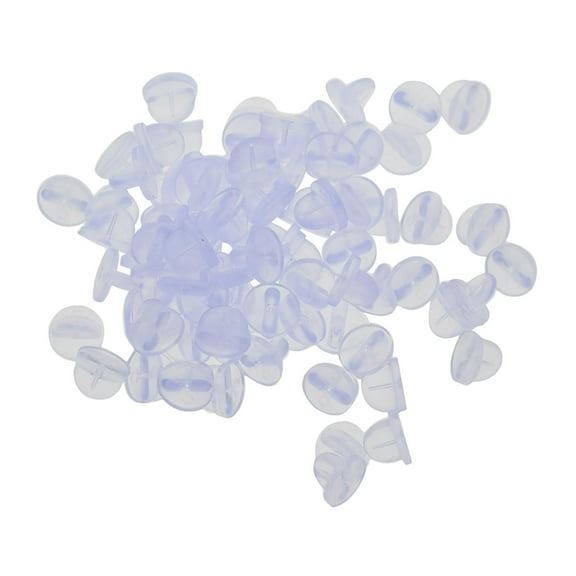 200x Silicone Pin Backs Lapel Pins Backings Butterfly Clutch Pin Keepers for Uniform Badges , Clear