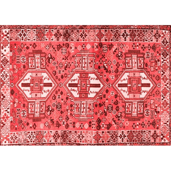 Ahgly Company Indoor Rectangle Persian Red Traditional Area Rugs, 6' x 9'