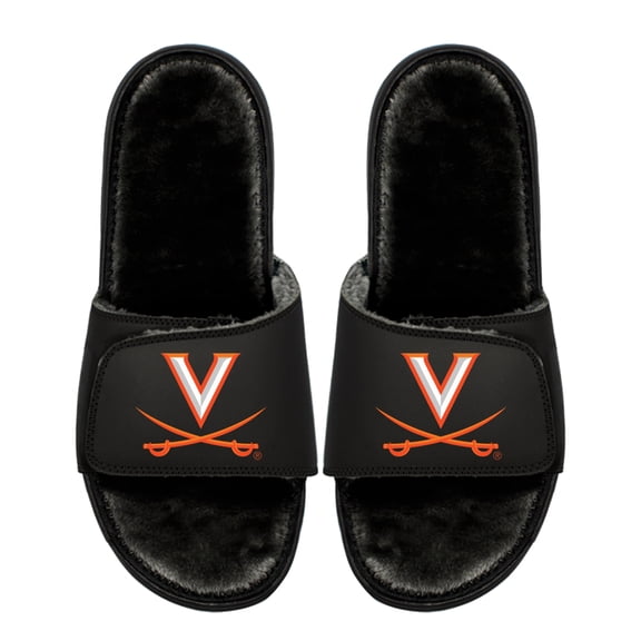 Youth ISlide  Virginia Cavaliers Logo Fur Slide Sandals