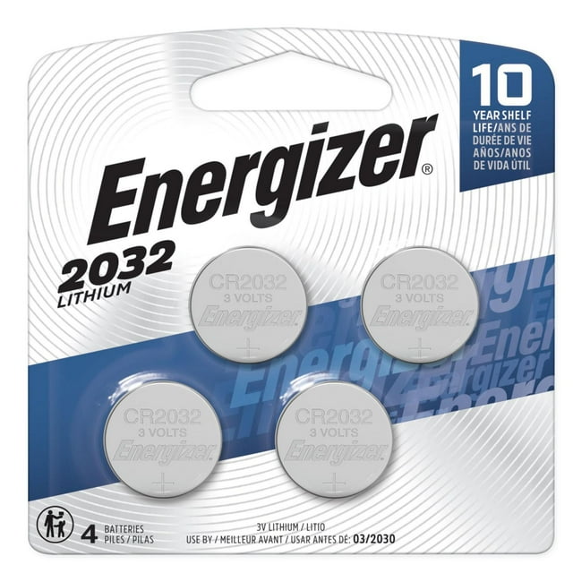 Energizer 2032 Lithium Coin Battery, 4 Pack