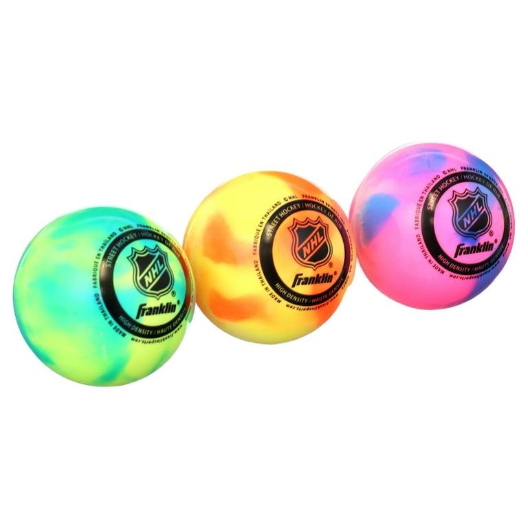 Franklin Sports NHL Street Hockey Balls, Outdoor Use, Low‑Bounce
