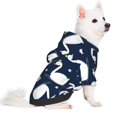 thumbnail image 2 of Fotbe Swan Sudadera con Estampado para Perros Pequeños – Suéter con Capucha para Mascotas, Tela Suave de Forro Polar con Bolsillo-Large, 2 of 7