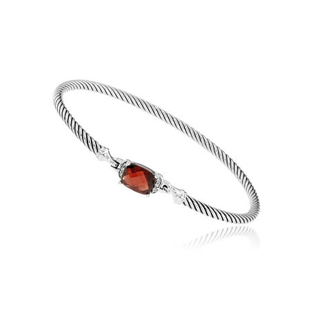 - David Yurman Petite Wheaton Garnet & Diamonds Bracelet B11194DSSAGADI