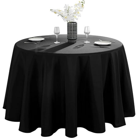 

10 Pack 90inch Round Tablecloth Polyester Table Cloth，Stain Resistant and Wrinkle Polyester Dining Table Cover for Kitchen Dinning Party Wedding Rectangular Tabletop Buffet Decoration(W