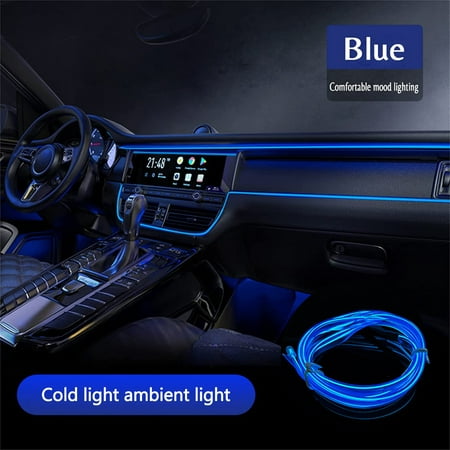 

RKSTN Car Cold Light Atmosphere Lamp Interior Light Guide Led Atmosphere Lamp EL Luminous Line 3 Meters + 5V USB Drive Universal Car Decorative Lamp Lamp Lightning Deals of Today on Clearance