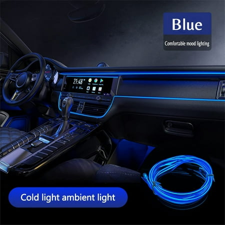 

RKSTN Car Cold Light Atmosphere Lamp Interior Light Guide Led Atmosphere Lamp EL Luminous Line 3 Meters + 5V USB Drive Universal Car Decorative Lamp Lamp Lightning Deals of Today on Clearance