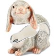 thumbnail image 2 of Fashion Bejeweled Phoebe Floppy Ear Bunny Trinket Box (2.8 X 1.8) Made In China bj4012, 2 of 5