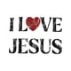 thumbnail image 2 of Vintage I Love Jesus Print Short Sleeve T-Shirt Menswear Top Underwear Tshirt Cotton Polyester,Women's Letter Print Round Neck Tee Perfect GiftMen, Perfect Gift Streetwear Crewneck Black Casual, 2 of 7