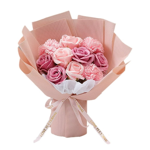Rose Bouquets Soap Flower for Valentines Day Teachers' Day Mother's Day Special Occassions Pink