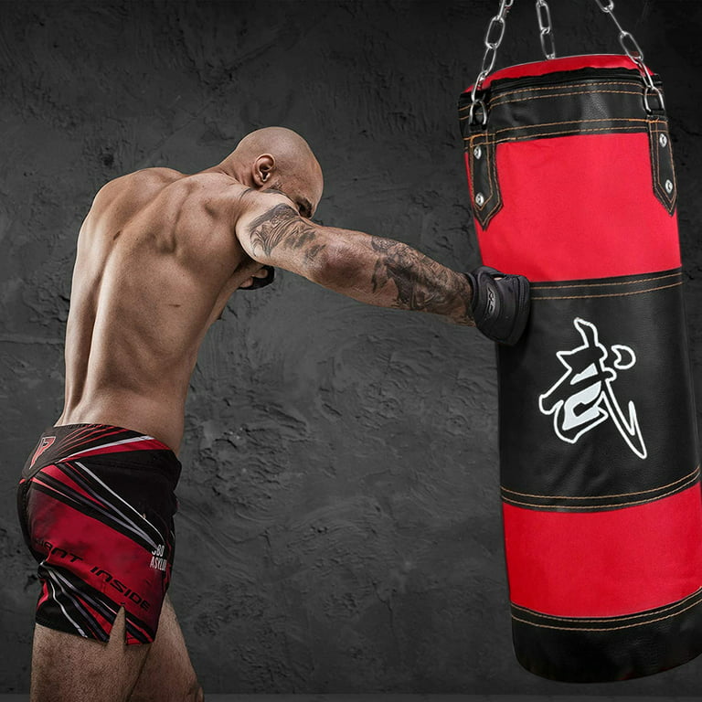 Boxing Bag 4ft Unfilled Heavy Punching Bag Sparring Training Sandbag W