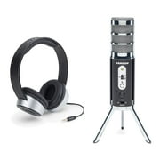 Samson Satellite Broadcast Microphone SR450 Closed Back Headphones Bundle