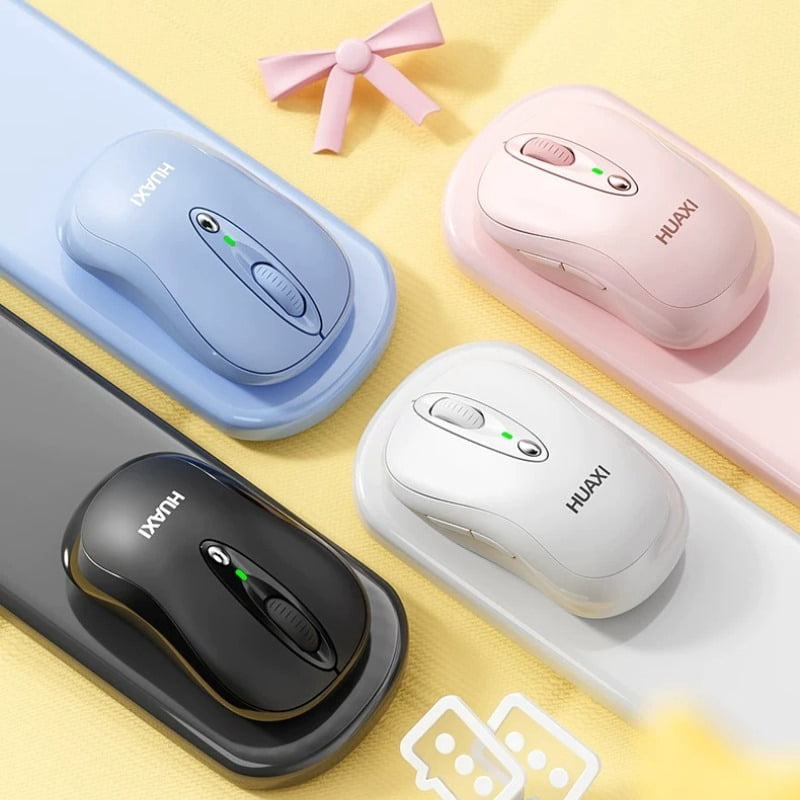 Bluetooth Wireless Mouse with Type-C Charging, Silent Rechargeable Mouse for MacBook IPad Laptop