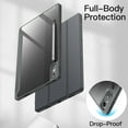 thumbnail image 4 of JETech Case for Lenovo Tab P12 12.7-Inch (2023 Model, TB370FU / TB371FU) with Stylus Holder, Clear Hard PC Back, Protective Tri-Fold Stand Slim Tablet Cover, Auto Wake/Sleep (Dark Gray), 4 of 6
