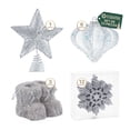 thumbnail image 1 of Set Esferas y Adornos Navideños para Árbol de Navidad Esquimal, 22 Piezas (Gris Plateado), 1 of 6