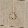 thumbnail image 6 of bali & pari Quinn Bohemian Woven Natural Grasscloth 3-Drawer Nightstand, 6 of 11