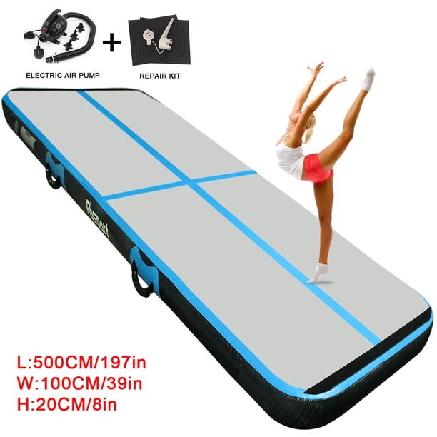 Air Track Floor Tumbling Inflatable Gym Pad Mat 8in   eBay