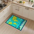 thumbnail image 2 of ODIKA 3'x5' Washable Accent Rug Pet Friendly, Non-Shedding Mat Large Map Playroom Ocean Educational Layout Continents Border for Bedside, Nursery Room, 2 of 7