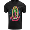 thumbnail image 1 of ShirtBANC Mens Celestial Rose Virgin Mary Shirt Shooting Star Floral Design Tee, 1 of 5