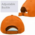 thumbnail image 2 of Wholesale 12-Pack Plain Baseball Cap Adjustable Solid Blank Curved Sun Visor Ball Hat Orange, 2 of 6